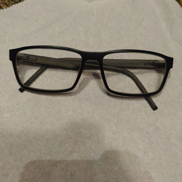 Morel Eyeglasses FRAMES ONLY mod. Lightec 7682L Black Silver Rectangular France - Picture 6 of 11